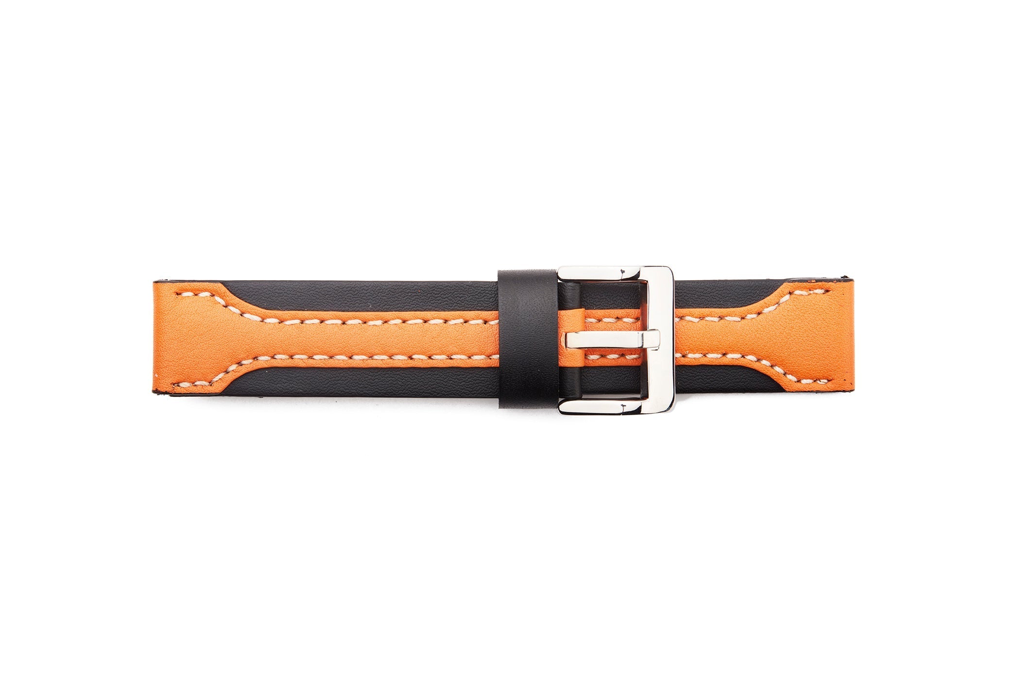 STR-4570-Orange Arrow Style Leather Regular Watch Strap