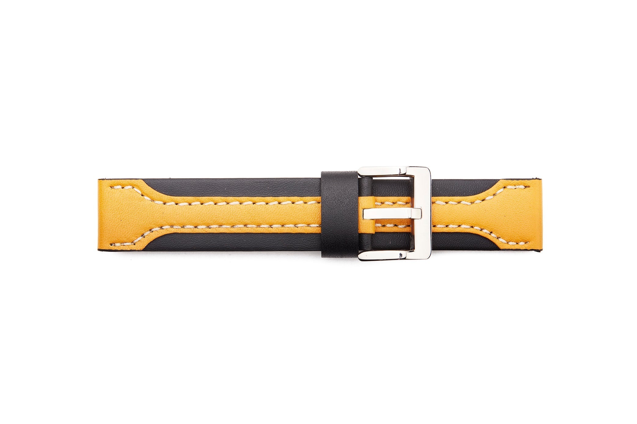STR-4570-Yellow Arrow Style Leather Regular Watch Strap