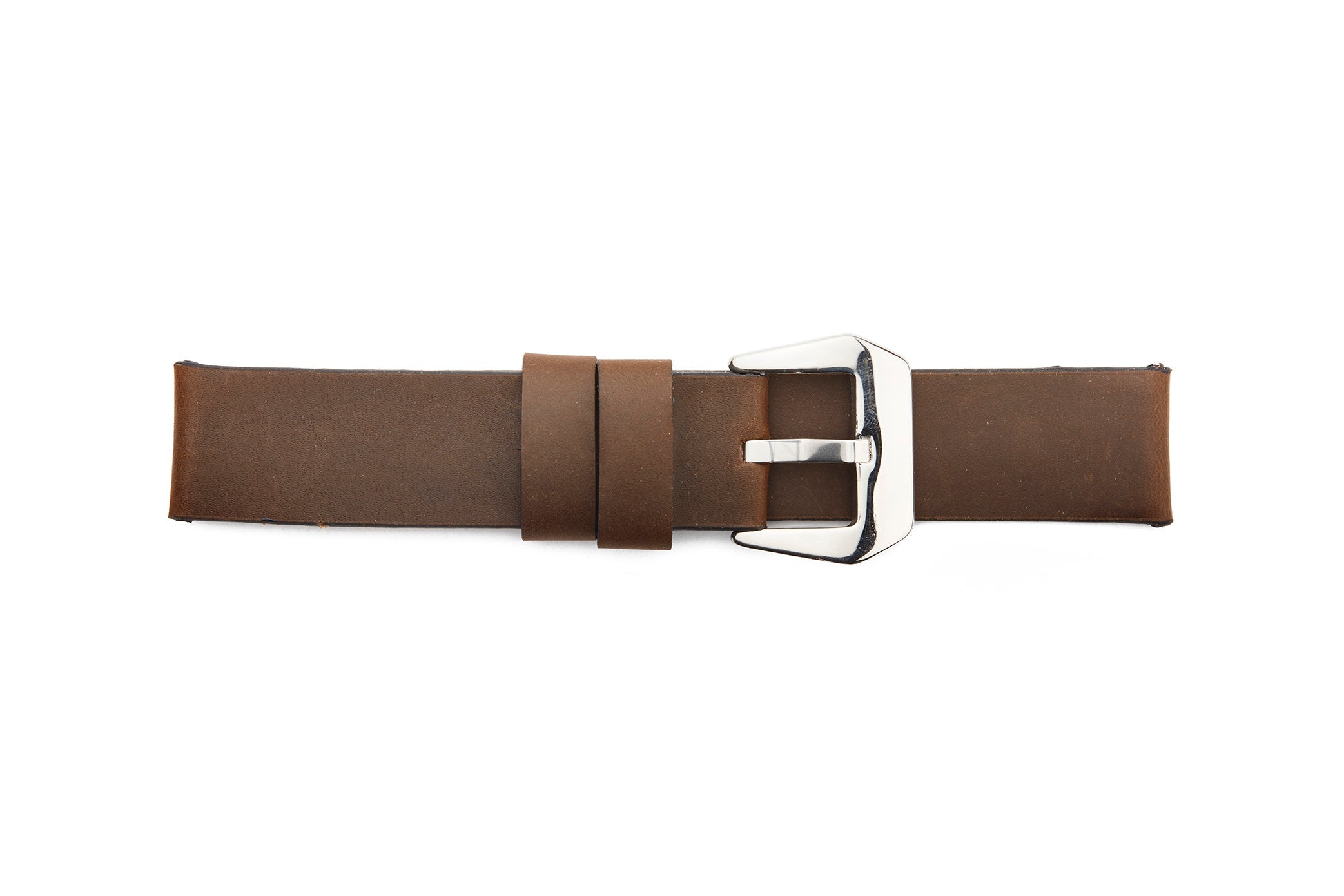 STR-4538-Brown Vintage Style Regular Watch Strap With Raw Lining