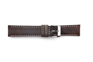 STR-4488-Brown Antique Bomber Leather Regular Watch Strap
