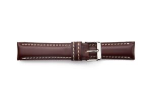 STR-4490-Brown Heavy, Padded, Italian Calfskin Regular Watch Strap