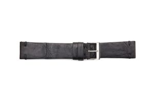 STR-4532-Black Genuine Vintage Style Crocodile Regular Watch Strap
