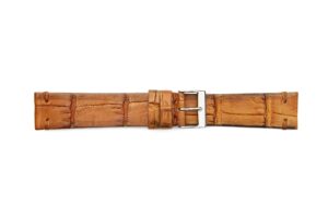STR-4532-Cognac Genuine Vintage Style Crocodile Regular Watch Strap