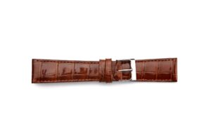 STR-4514-Cognac Polished Genuine Alligator  Watch Band
