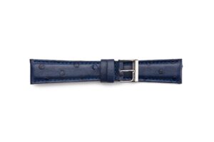 STR-4520-Blue Genuine Ostrich Leather Regular Watch Strap