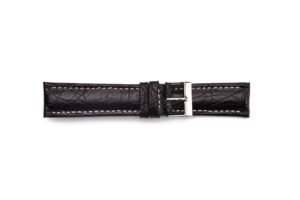 STR-4516-Black Genuine Crocodile Matte Breitling Style Regular Watch Strap