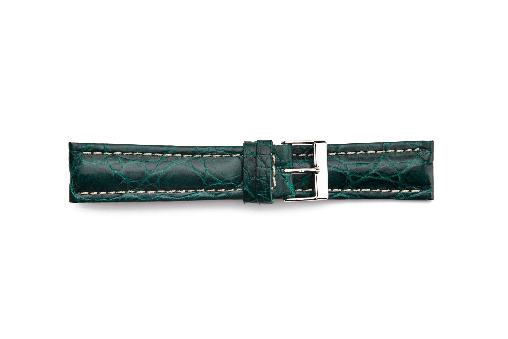 STR-4516-Green Genuine Crocodile Matte Breitling Style Regular Watch Strap