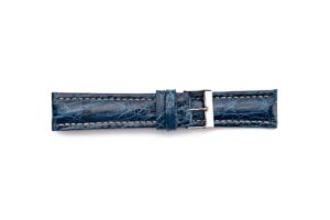 STR-4518-Blue Genuine, Polished Crocodile Breitling Style Regular Watch Strap