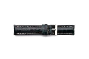 STR-4518-Green Genuine, Polished Crocodile Breitling Style Regular Watch Strap