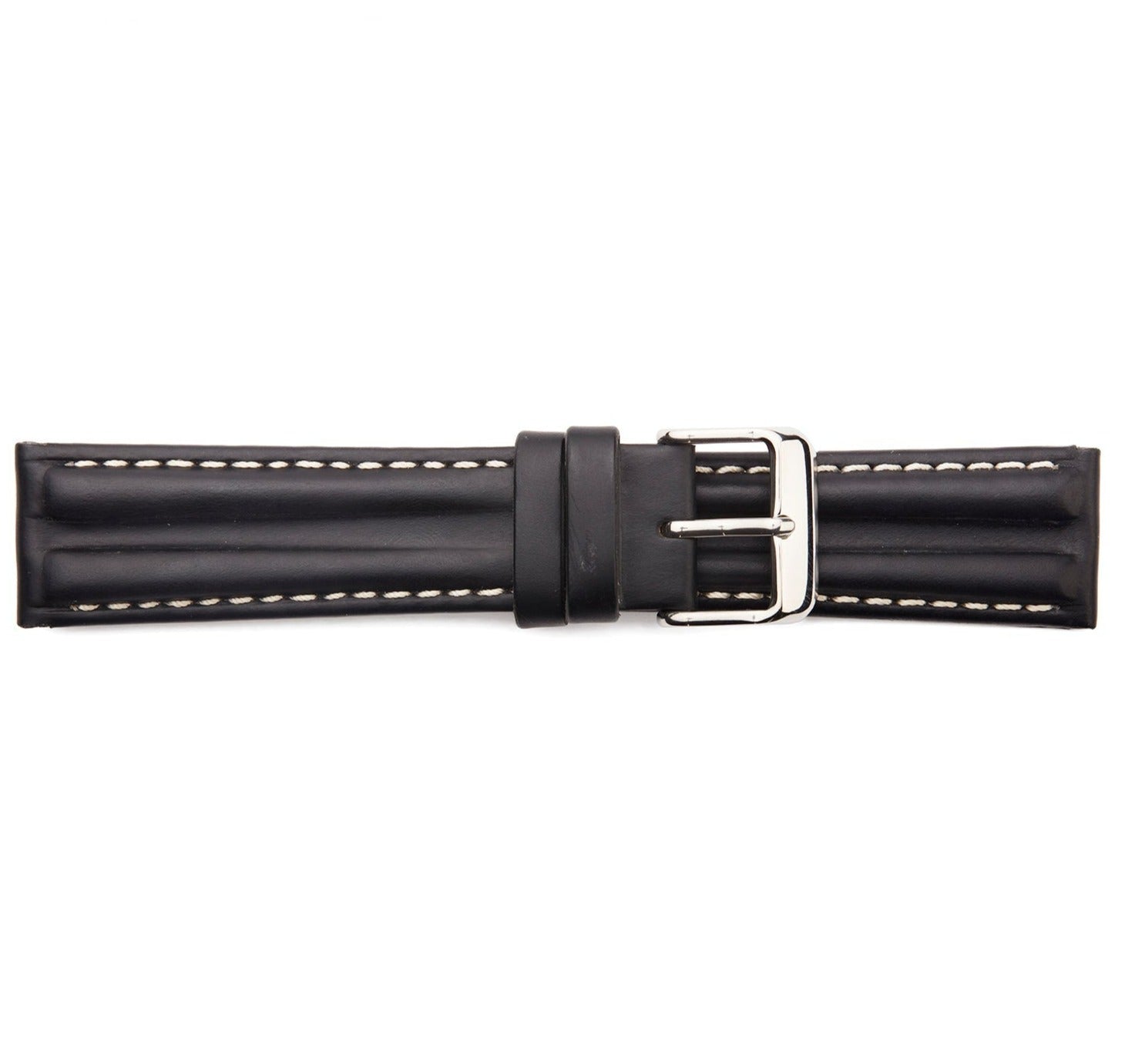 STR-4576-Black Double Hump Regular Watch Strap