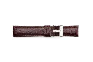 STR-4460-Brown Baby Crocodile Grain Regular Watch Strap