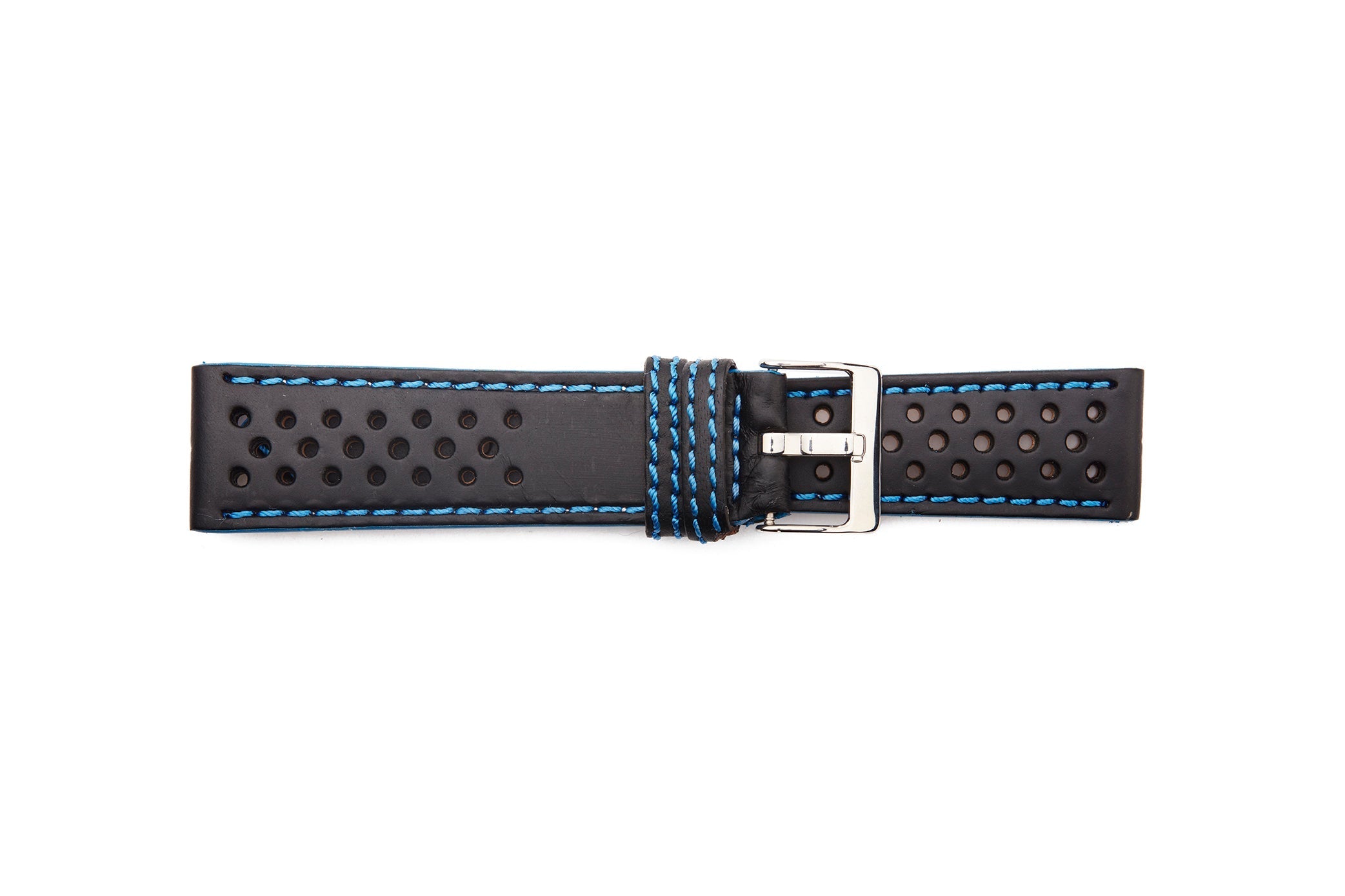 STR-4574-Black & Blue Racing Band Regular Watch Strap