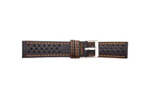 STR-4574-Black& Orange Racing Band Regular Watch Strap
