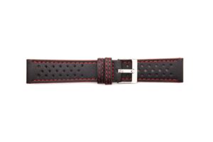 STR-4574-Black & Red Racing Band Regular Watch Strap