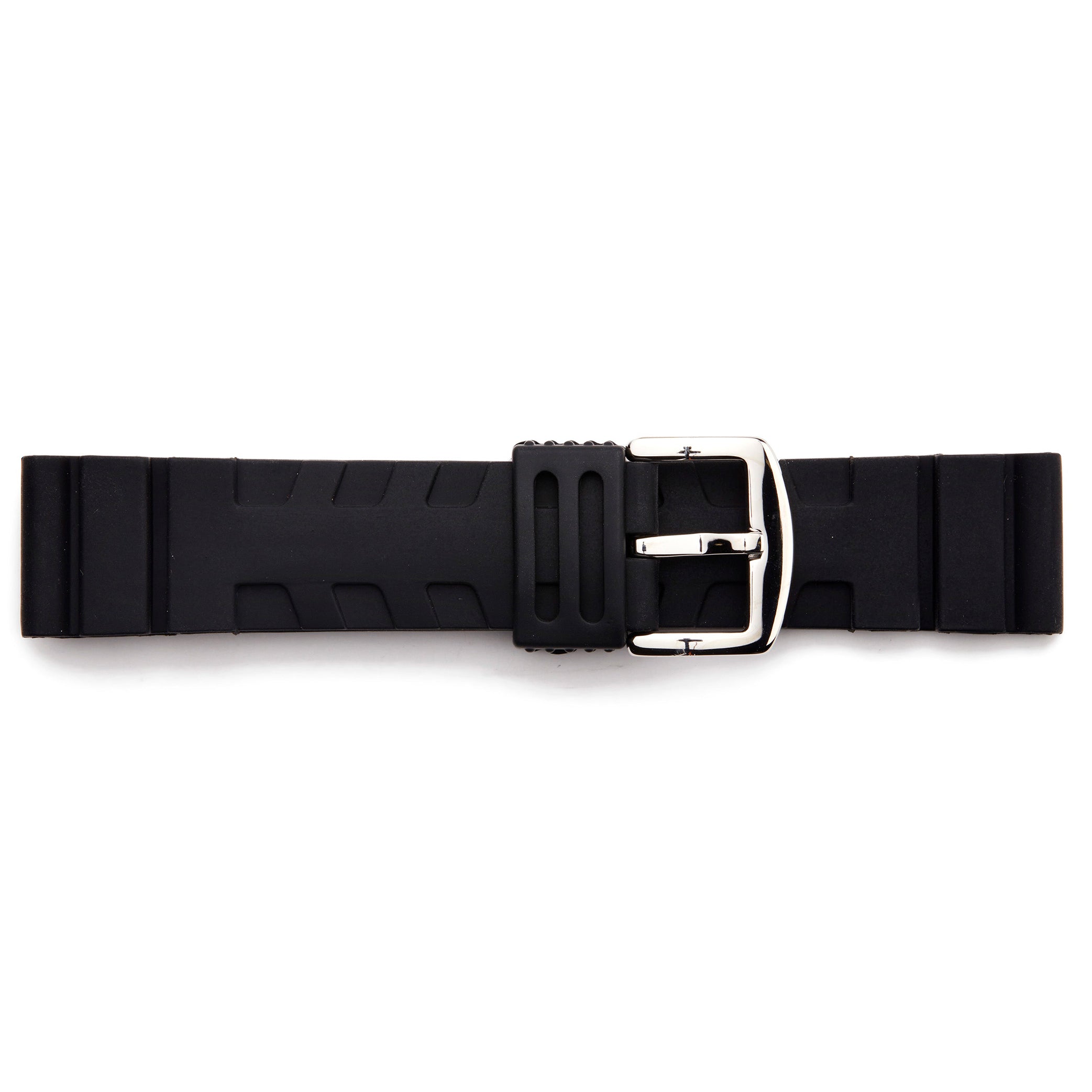 STR-4596-Black Panerai Style Regular Rubber Watch Strap