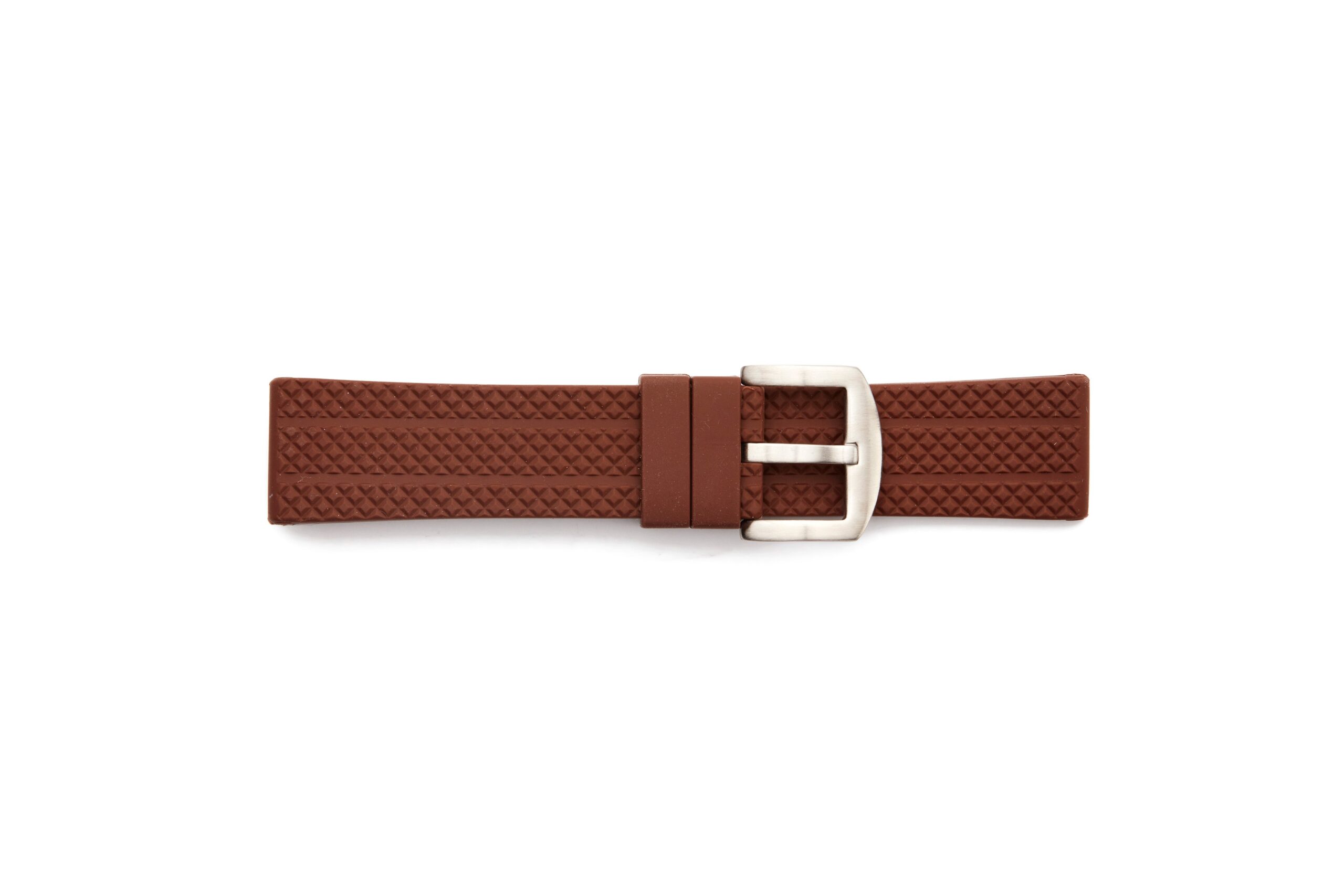 STR-4598-Brown Diamond Panerai Style Regular Rubber Watch Straps