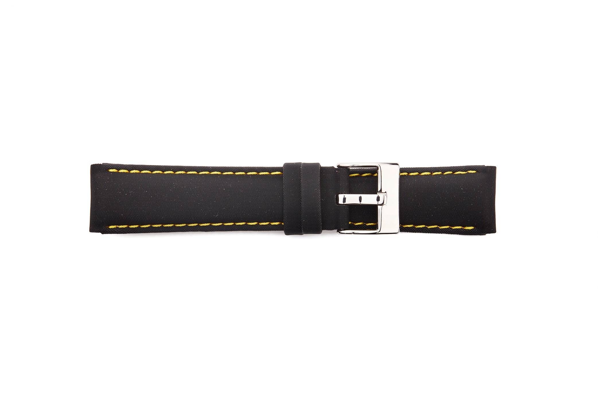 STR-4578-Black & Yellow Scuba Style Water Resistant Regular Watch Strap