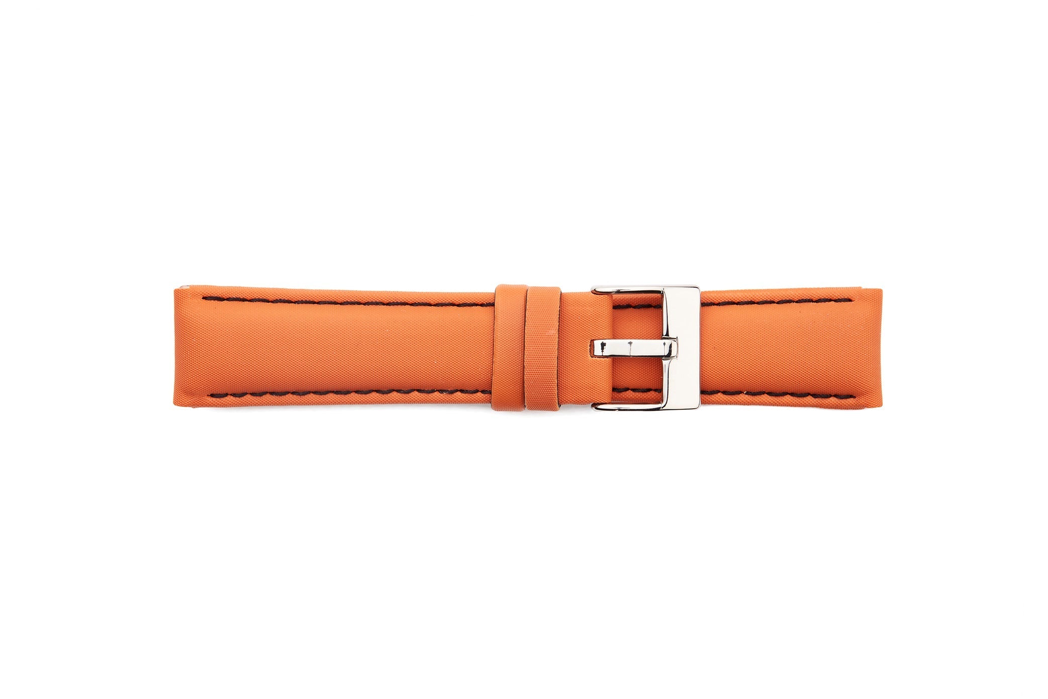 STR-4578-Orange & Black Scuba Style Water Resistant Regular Watch Strap