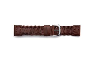STR-4494-Brown Braided Leather Regular Watch Strap