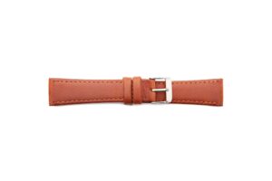 STR-4726-Tan Flat Stitched Smooth Matte Watch Strap