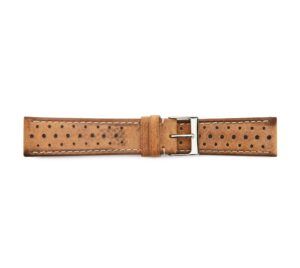 STR-4534 Distressed Leather Regular Watch Strap With Black Dots
