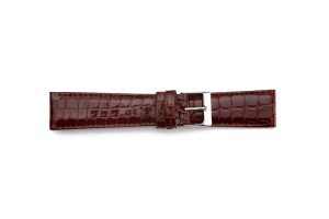 ML-901 Bordeaux Genuine, Polished Crocodile Watch Strap