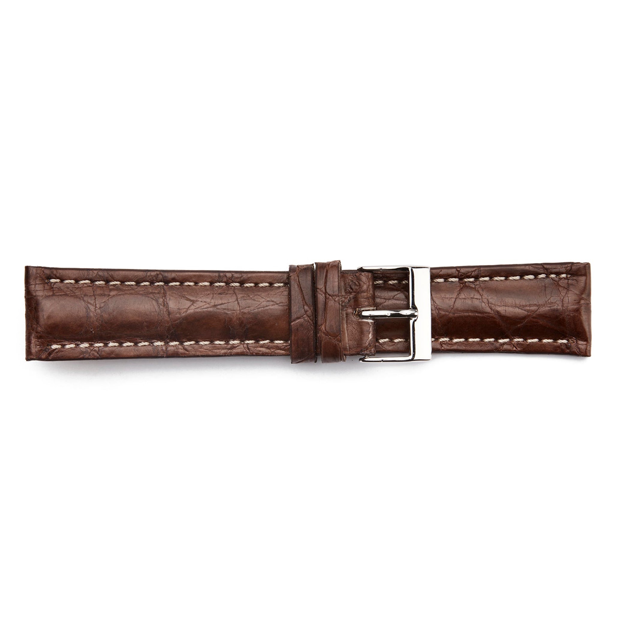 ML-958 Brown Genuine Matte Crocodile Breitling Style Regular Watch Strap